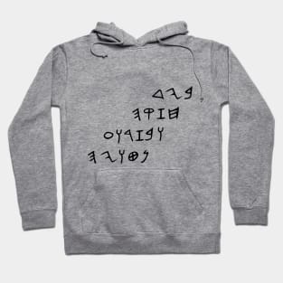 Phoenician Paleo Hebrew writing Hoodie